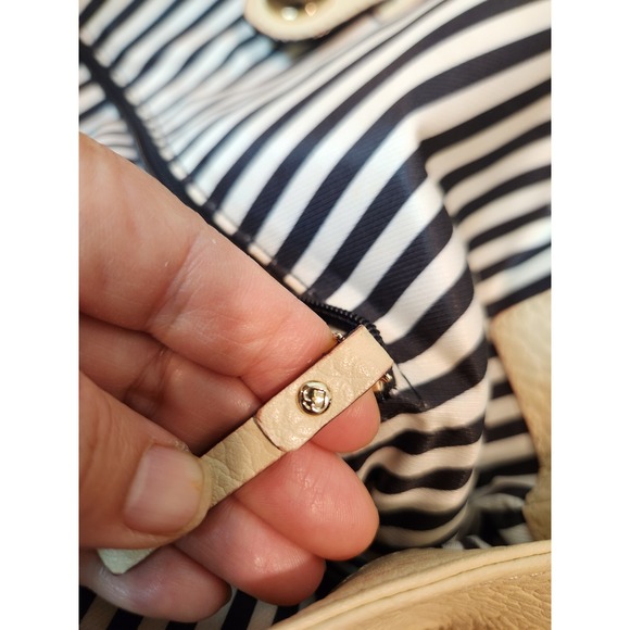 Kate Spade Satchel Crossbody Black‎ Beige Leather Tassel Designer Bag - Picture 4 of 13